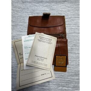 Luxury Brand - MCM Visetos Logo pattern Leather Bifold Wallet- Beautiful Cognac